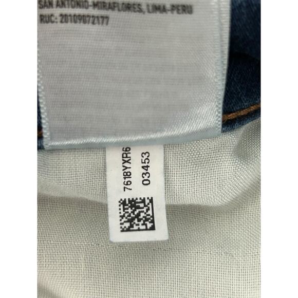 American Eagle Next Level Stretch Jeans Womens Size 4 X-Long Distressed Raw Hem - Picture 8 of 13